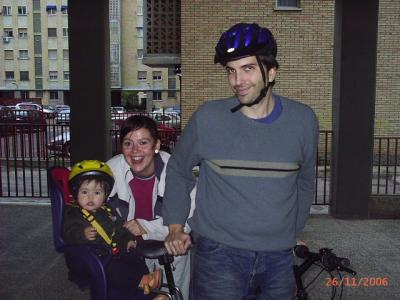 En bici con papá y mamà
