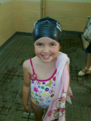 1 de Julio de 2010. Mi primera clase de natación